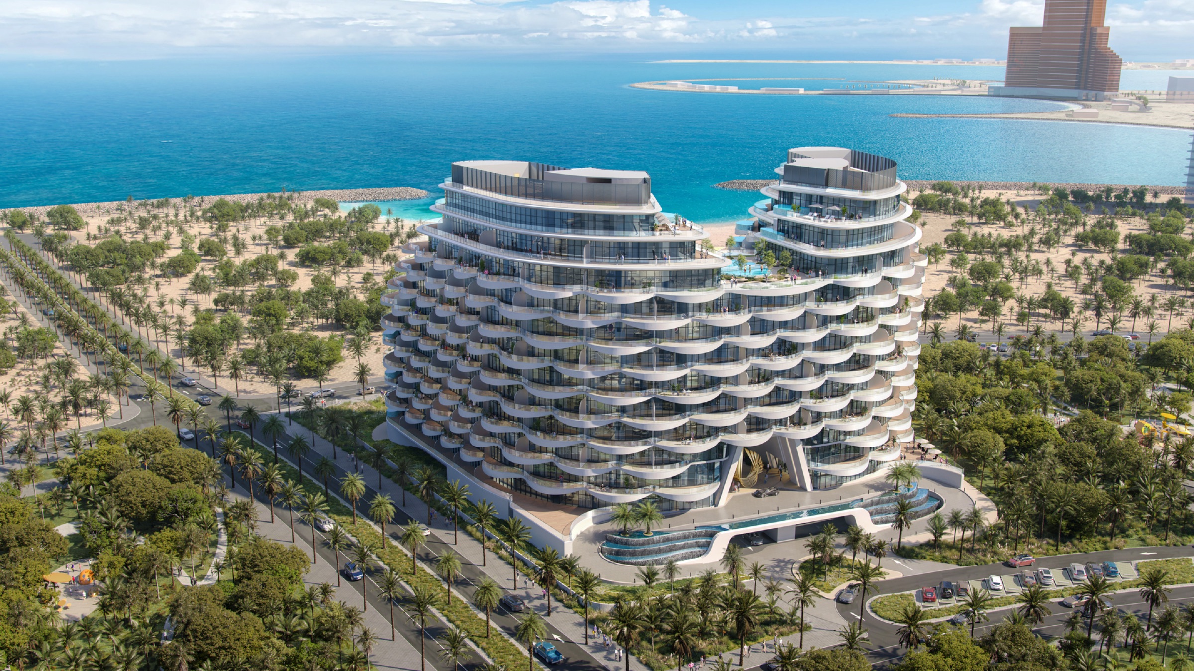 Aqua Arc private living space architectural rendering