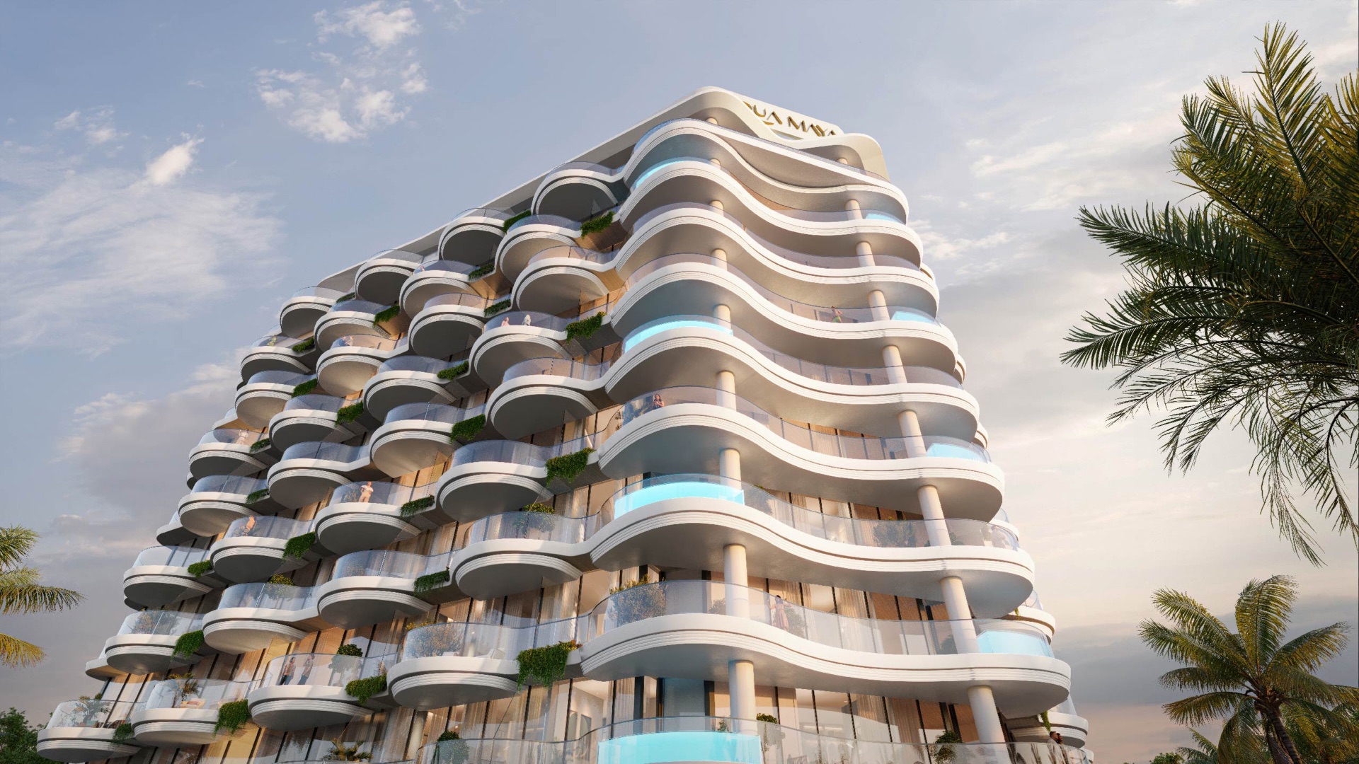 Aqua Maya exterior facade architectural rendering
