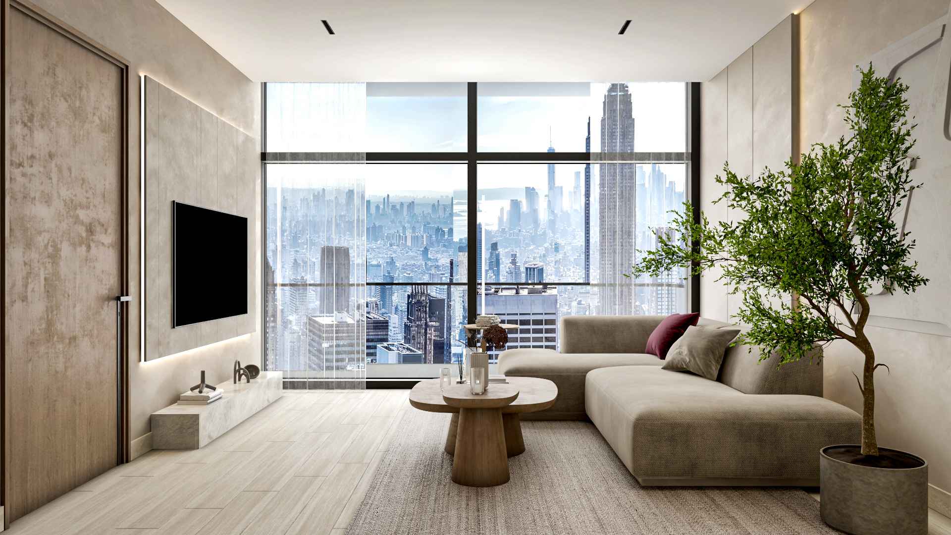 Aquino resident amenity space architectural rendering