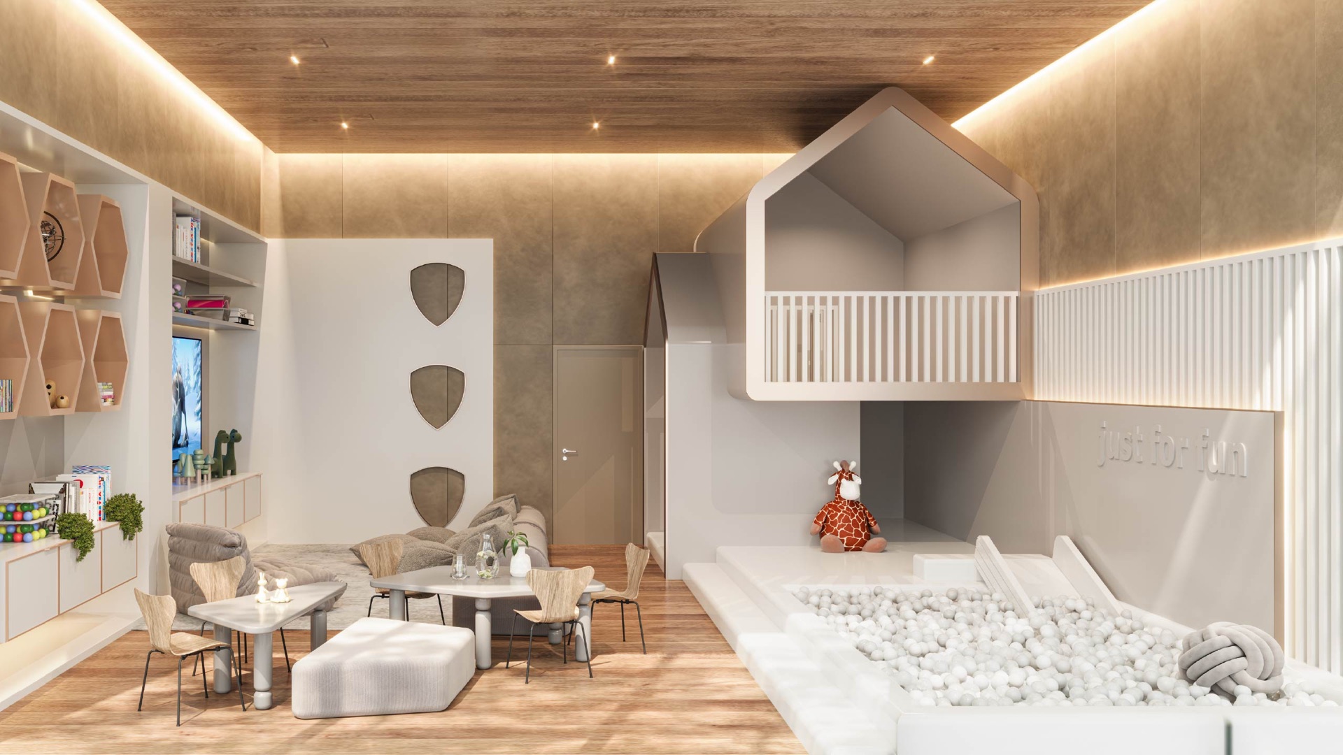Tonino Lamborghini Residences children’s playroom architectural rendering