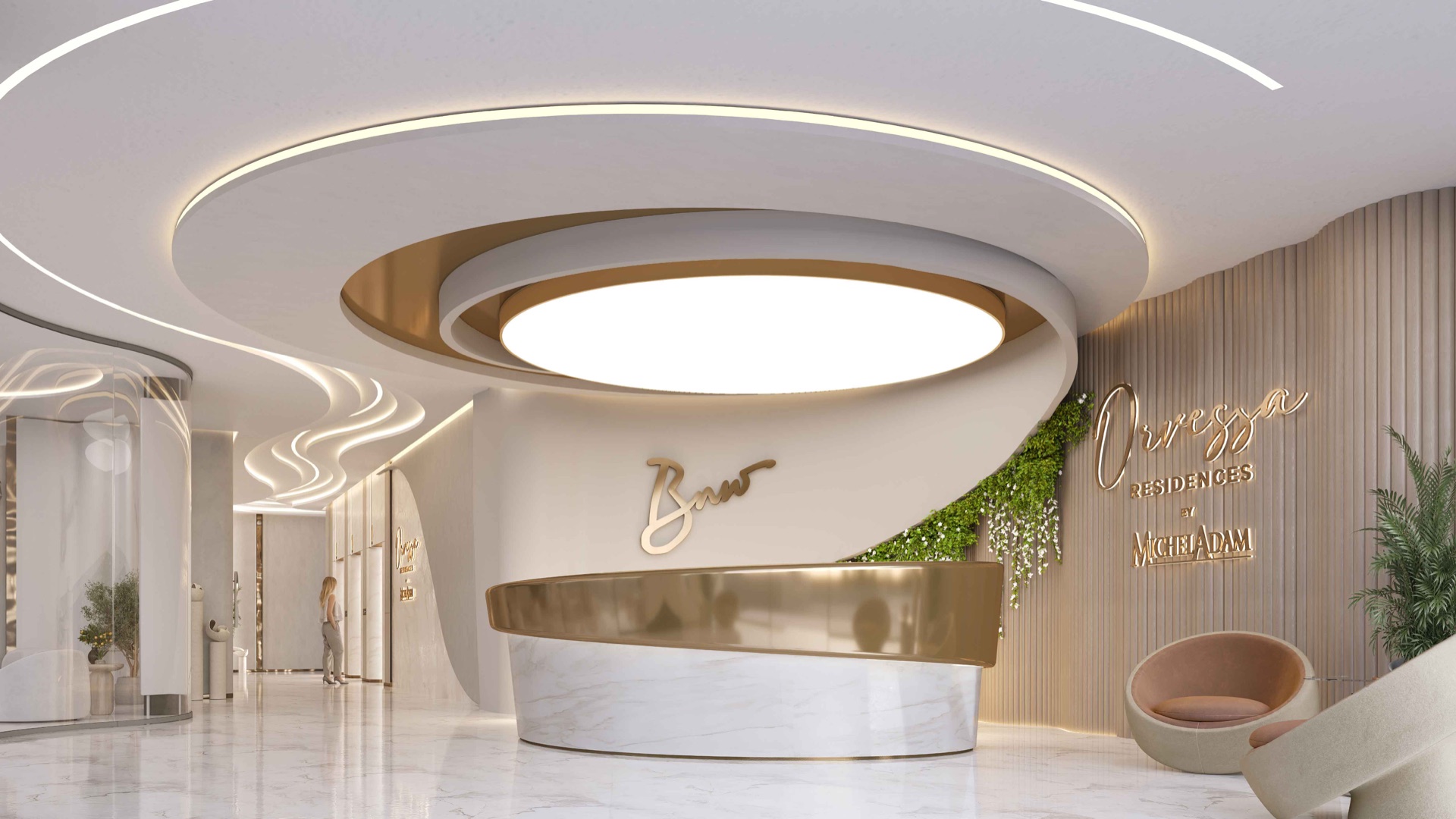 Orvessa lobby architectural rendering