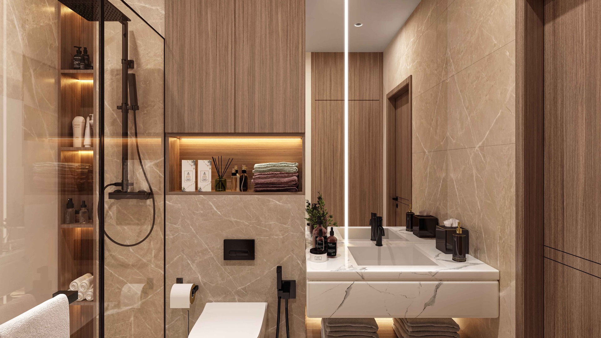 Orvessa bathroom architectural rendering