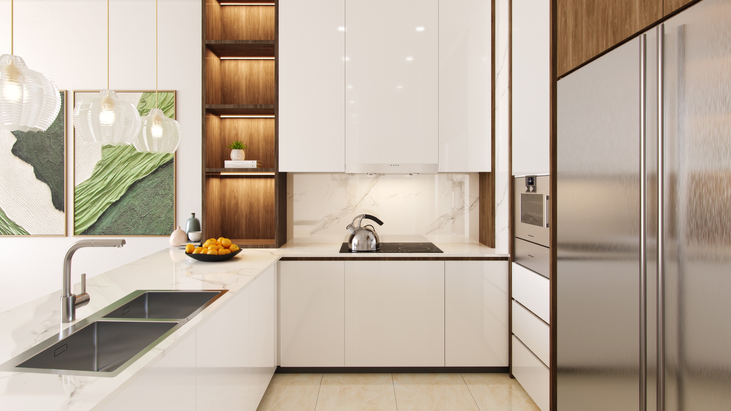 Pelagia private living space architectural rendering