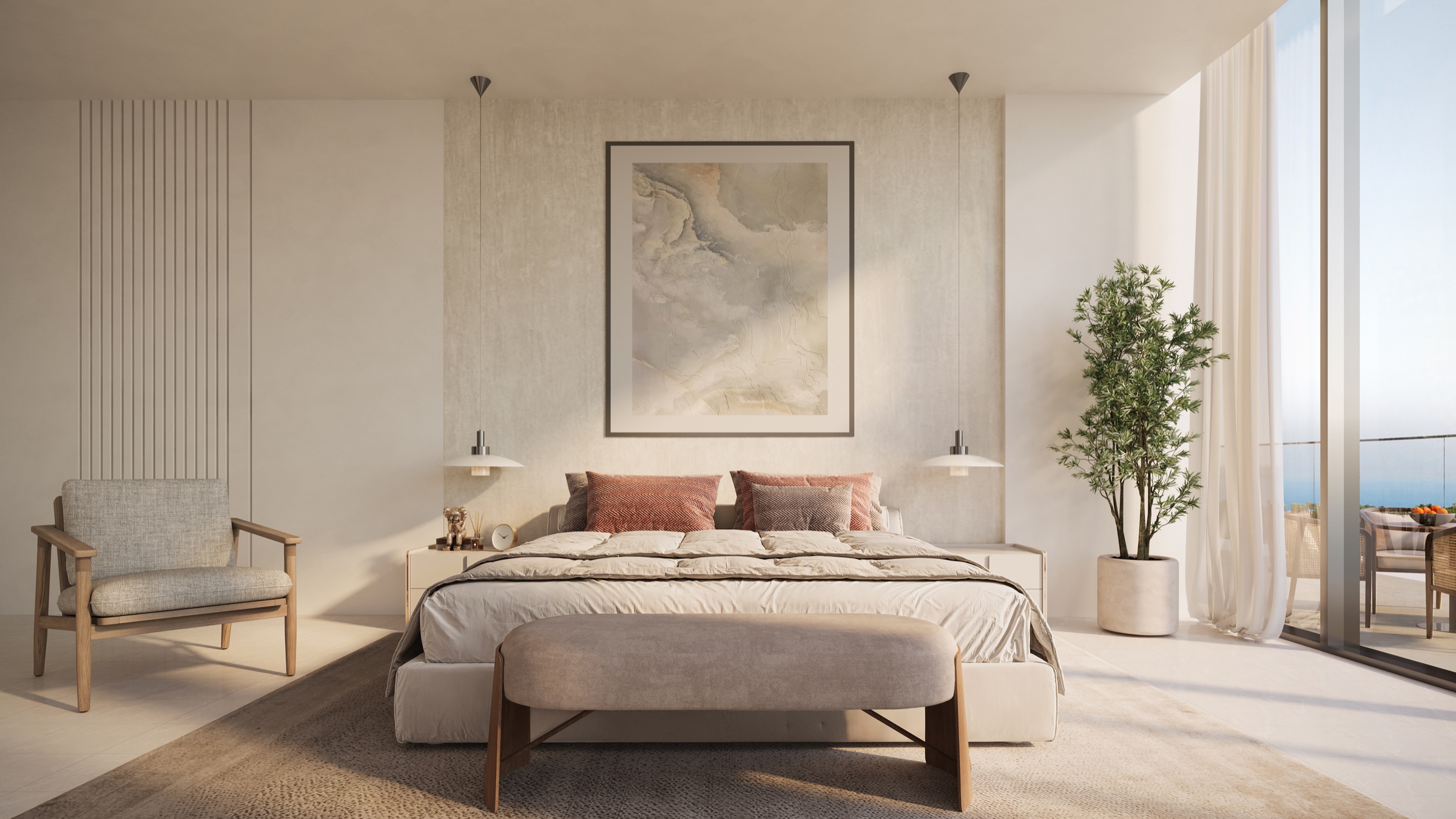 Pelagia residence and Arabian Gulf outlook architectural rendering