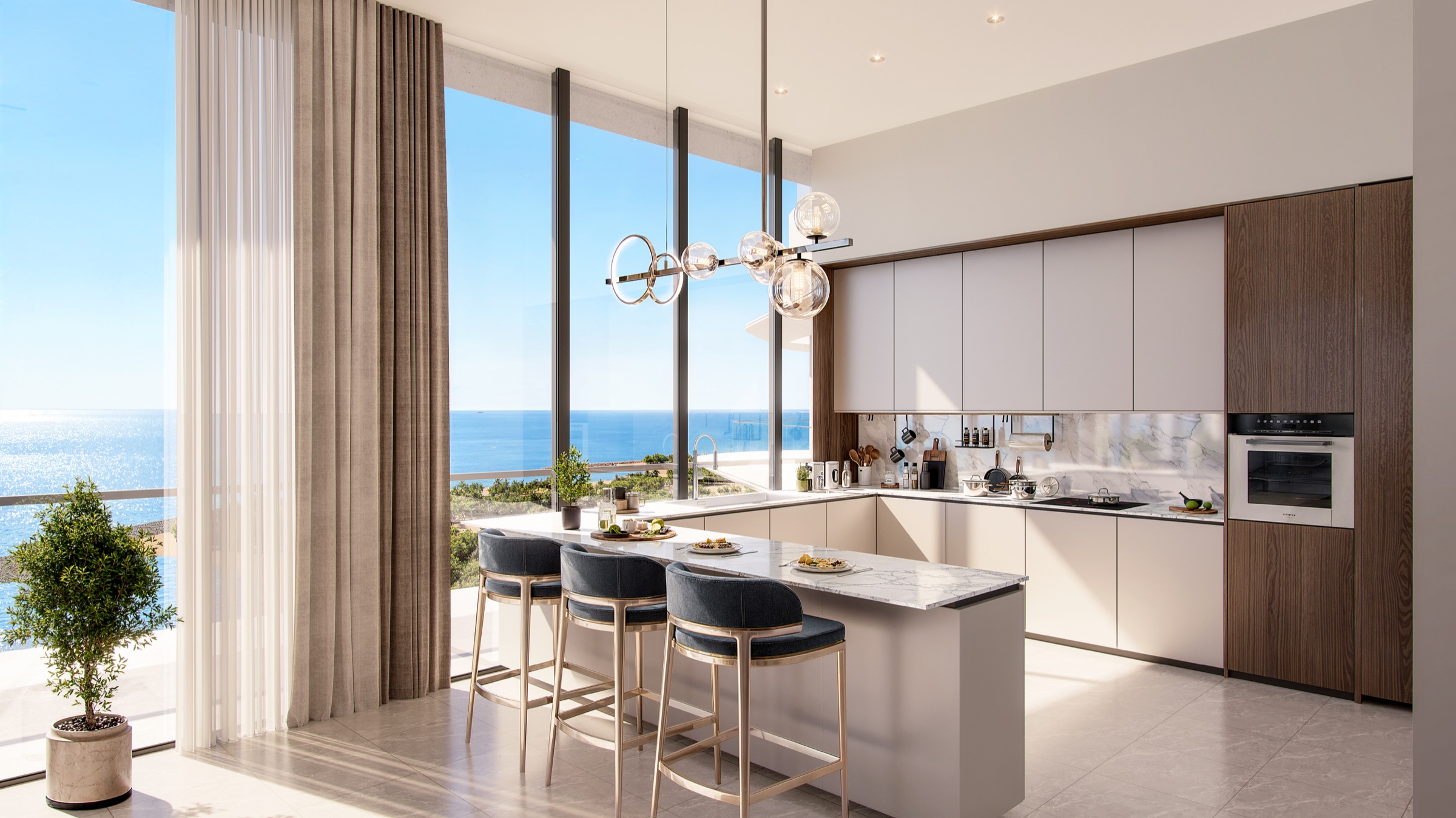 Pelagia contemporary interior detail architectural rendering